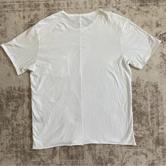 Rag & Bone Miles Cotton Lightweight White Short Sleeved Jersey T-Shirt Sz L - Picture 9 of 14